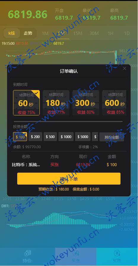 PHP微交易_决胜60秒_二元期权系统源码 运营版本带详细教程