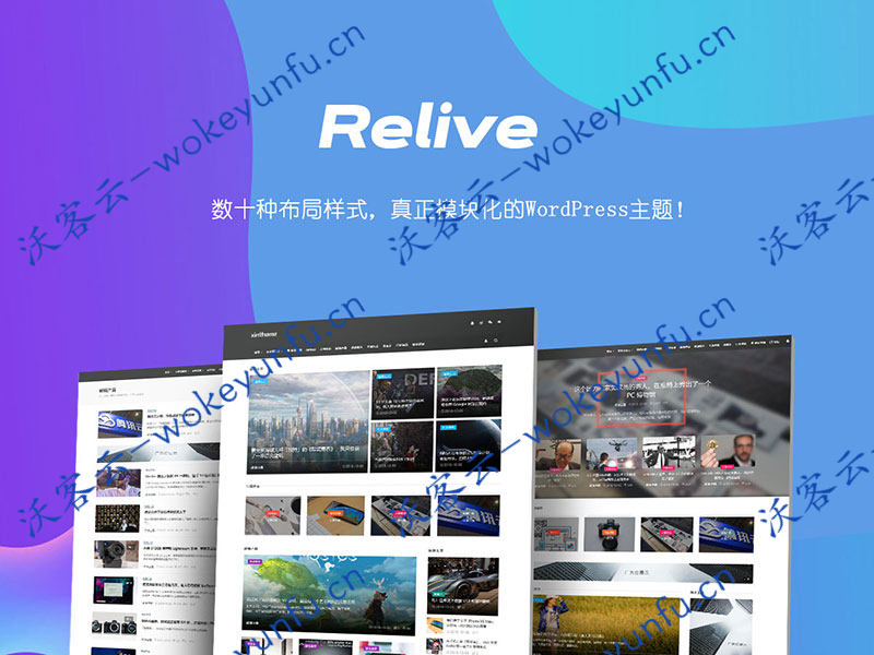 【Relive 3.1】wordPress主题+自媒体博客主题模板+模块化主题+高度自定义设置