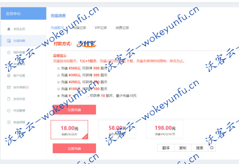【虚拟资源模板】酷站模板+虚拟物品线上付费下载网站模版源码+付费下载资源网