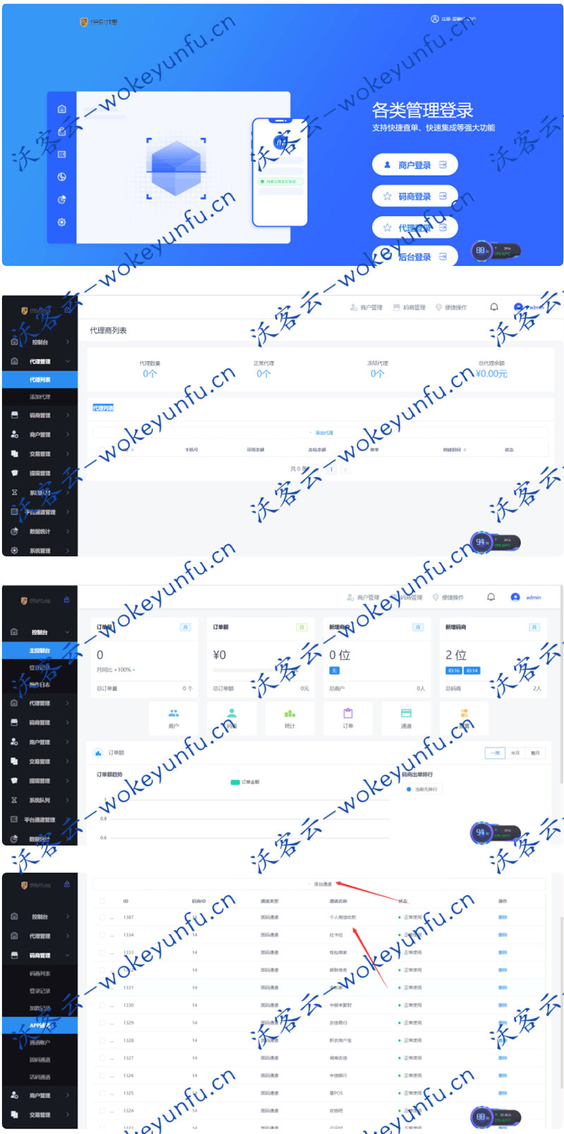【云码付星糖付】多合一全自动码商+商户/代理/支付一体系统+完整数据源码