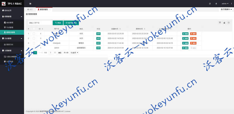 【风聆RBAC权限管理系统v1.0】基于权限节点进行认证+基于角色控制权限节点+可控制菜单显示隐藏