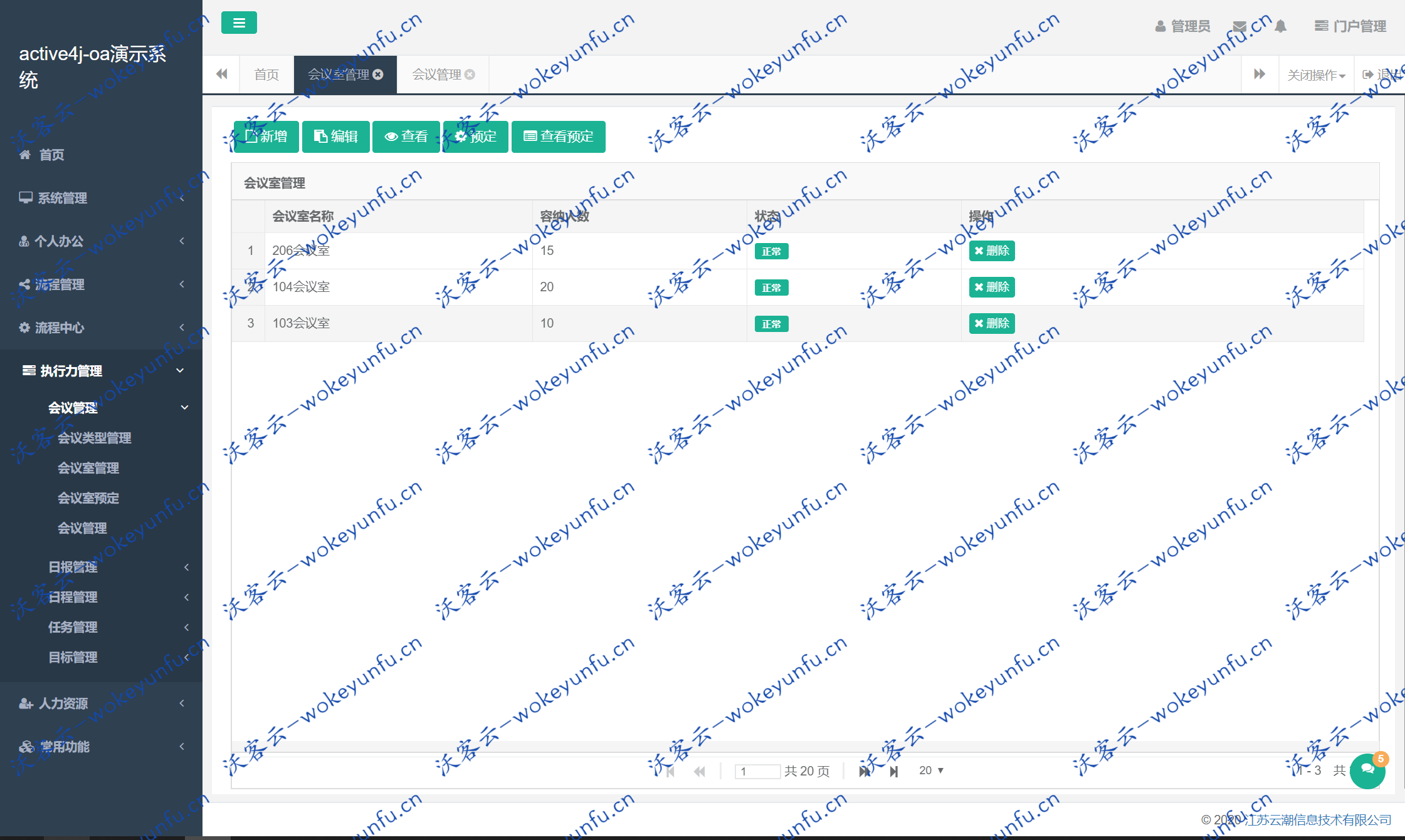 【Active4j-oa办公系统 v1.0】系统管理+工作流管理+个人办公+人力资源管理+执行力管理